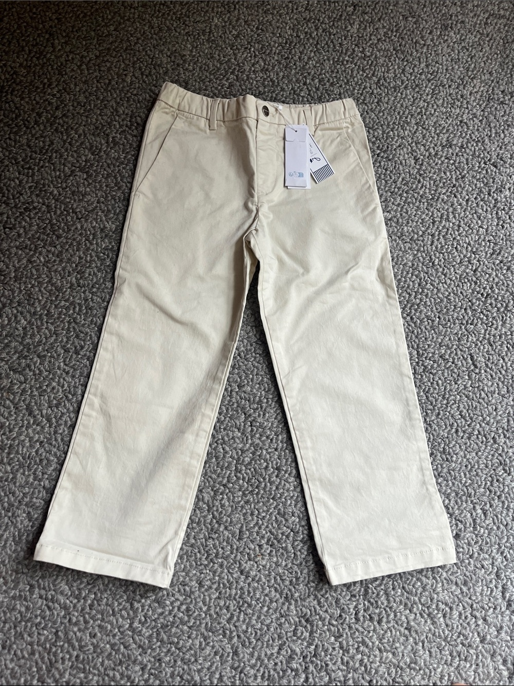 JACADI Boy’s Cream Casual Chino Pants NEW